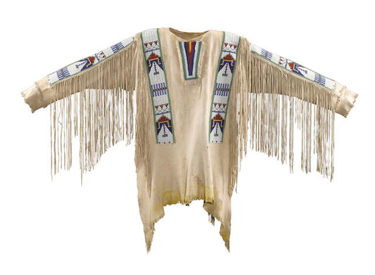 Native American Style Handmade Powwow Beaded War Shirt PWS3138