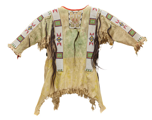 Native American Style Handmade Powwow Beaded War Shirt PWS3140