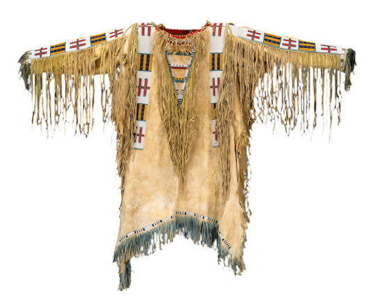 Native American Style Handmade Powwow Beaded War Shirt PWS3143