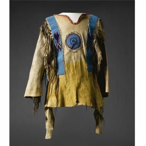 Native American Style Handmade Powwow Beaded War Shirt PWS3146