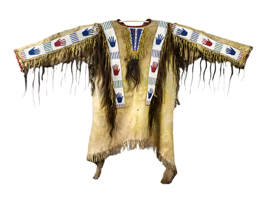 Native American Style Handmade Powwow Beaded War Shirt PWS3148