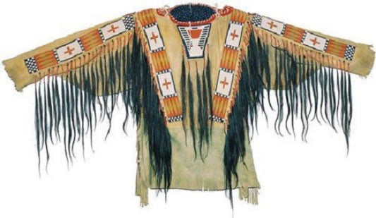 Native American Style Handmade Powwow Beaded War Shirt PWS3168