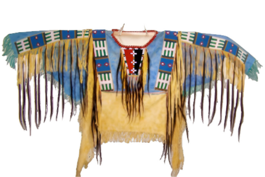 Native American Style Handmade Powwow Beaded War Shirt PWS3170