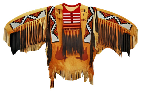 Native American Style Handmade Powwow Beaded War Shirt PWS3178