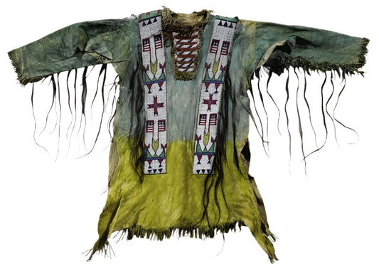 Native American Style Handmade Powwow Beaded War Shirt PWS3196