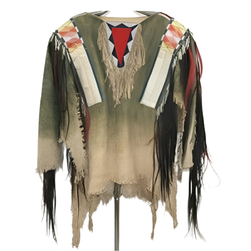 Native American Style Handmade Powwow Beaded War Shirt PWS3201