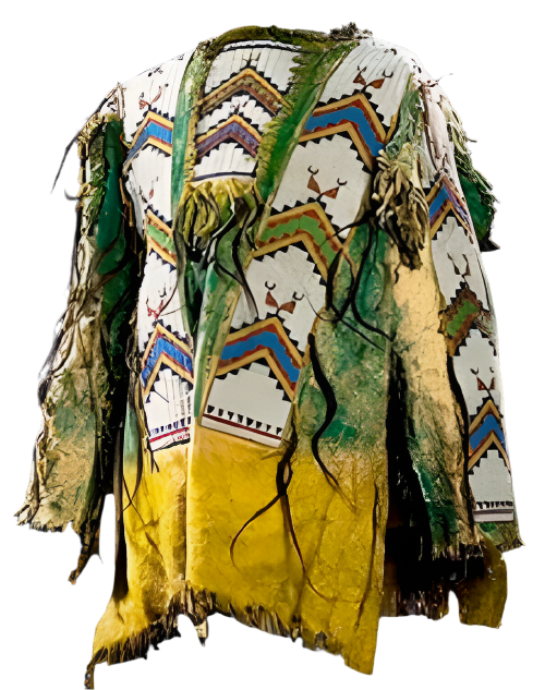 Native American Style Handmade Powwow Beaded War Shirt PWS3400