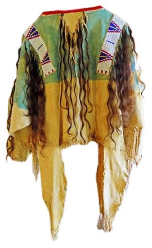 Native American Style Handmade Powwow Beaded War Shirt PWS3528