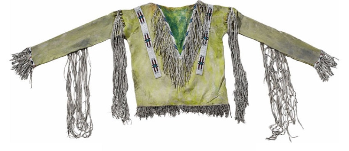Native American Style Handmade Powwow Beaded War Shirt PWS3581
