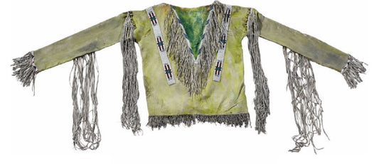 Native American Style Handmade Powwow Beaded War Shirt PWS3581