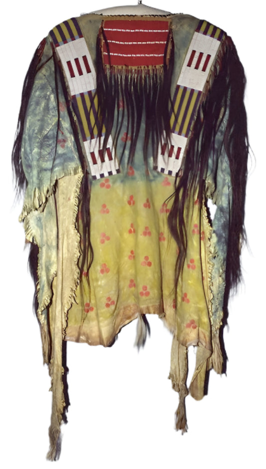 Native American Style Handmade Powwow Beaded War Shirt PWS3670