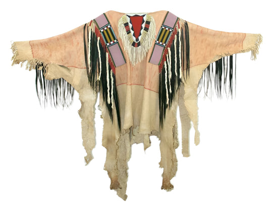 Native American Style Handmade Powwow Beaded War Shirt PWS3828